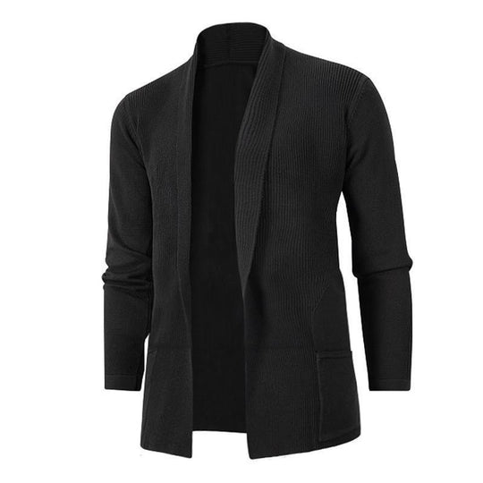 Damen Strickjacke mit modernem Schalkragen und seitlichen Taschen R&B