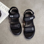 Damen Sportliche Plattformsandalen mit verstellbaren Riemen und rutschfester Sohle EB