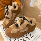 Damen Sneaker mit kuscheligem Lammfell und rutschfester Sohle R&B