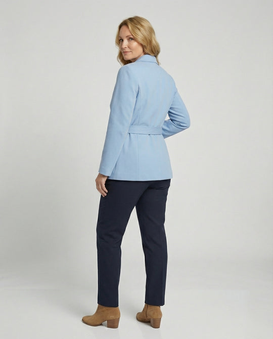 Damen elegante Blazerjacke mit Bindegürtel
