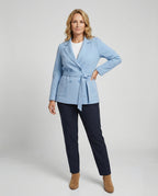 Damen elegante Blazerjacke mit Bindegürtel