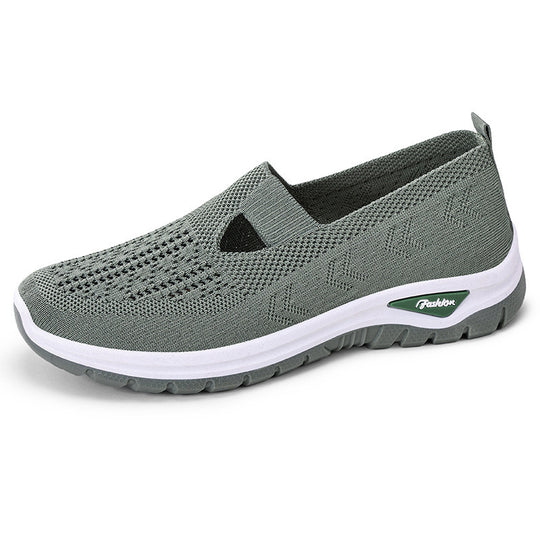 Damen Atmungsaktive Slip-On Freizeitschuhe mit elastischem Riemen R&B