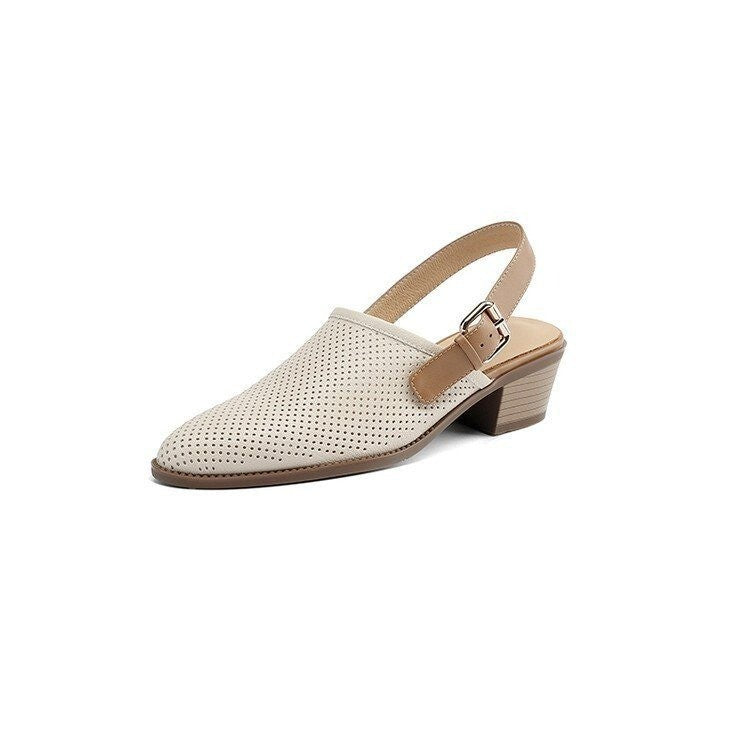 Damen Halbschuhe mit geschlossener Schuhspitze und verstellbarem Riemen