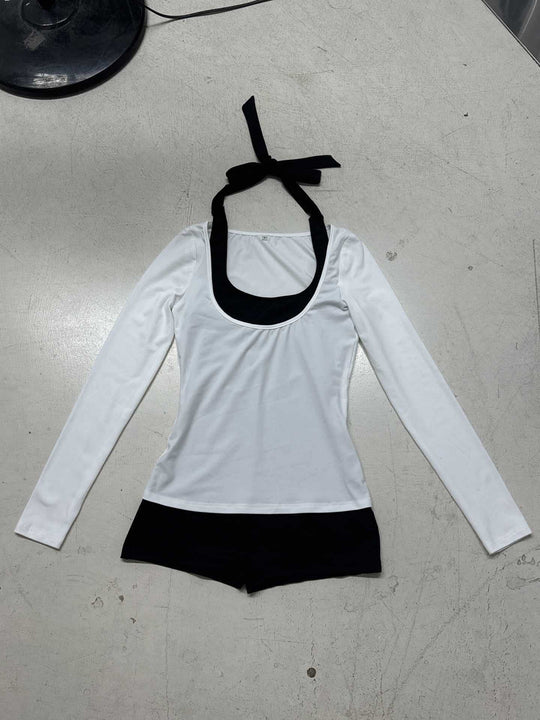 Damen Bademode Einteiler mit lässigem Schnitt und verstellbarem Träger R&B