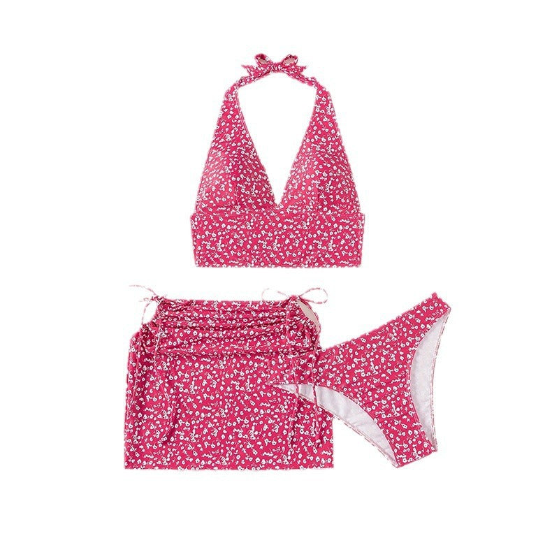 Damen Bikini-Set mit floralem Halterneck-Design R&B