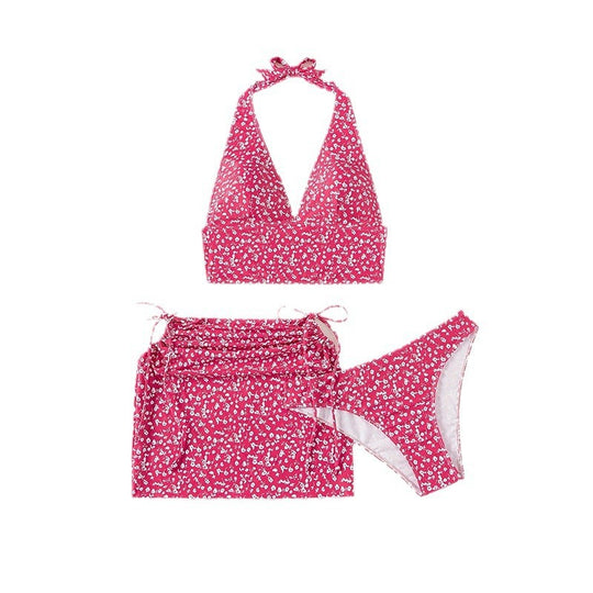 Damen Bikini-Set mit floralem Halterneck-Design R&B