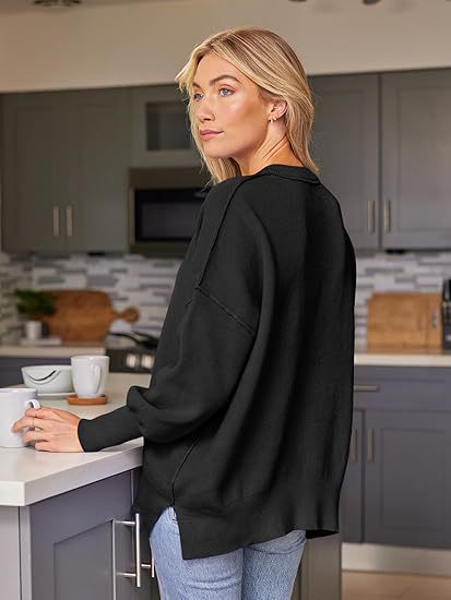 Damen lockerer Strickpullover R&B