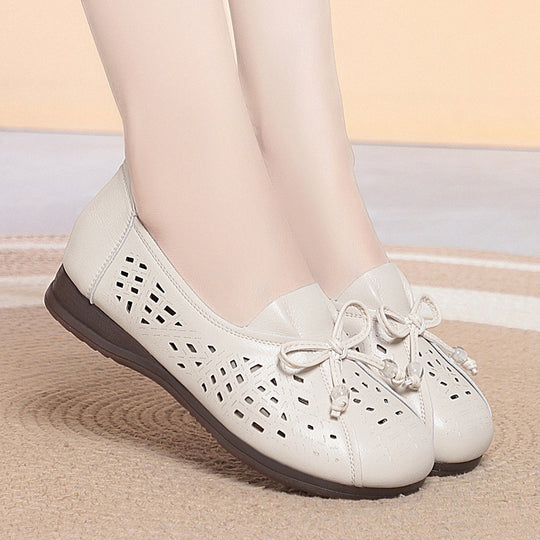Damen Atmungsaktive und elegante Ballerinas mit modischem Lochmuster R&B