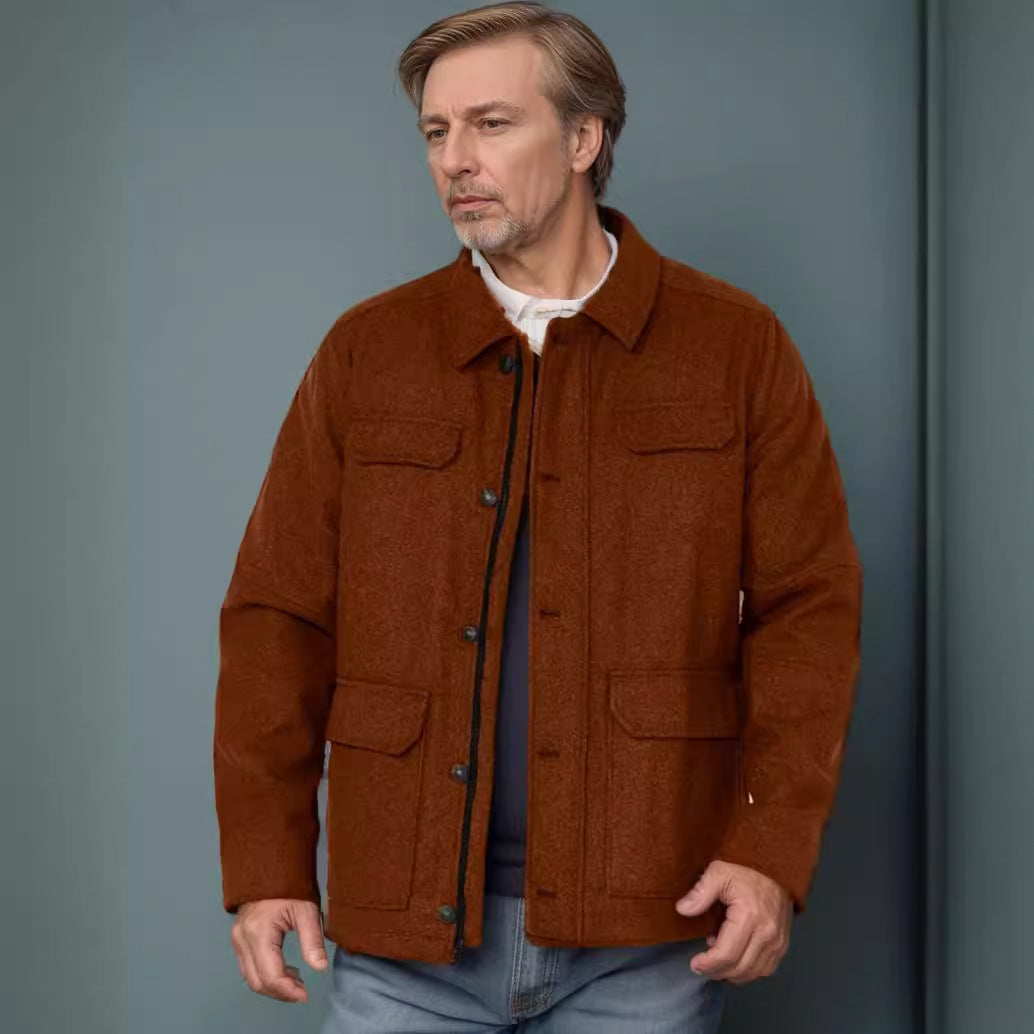 Herren modische Jacke mit praktischen Taschen R&B