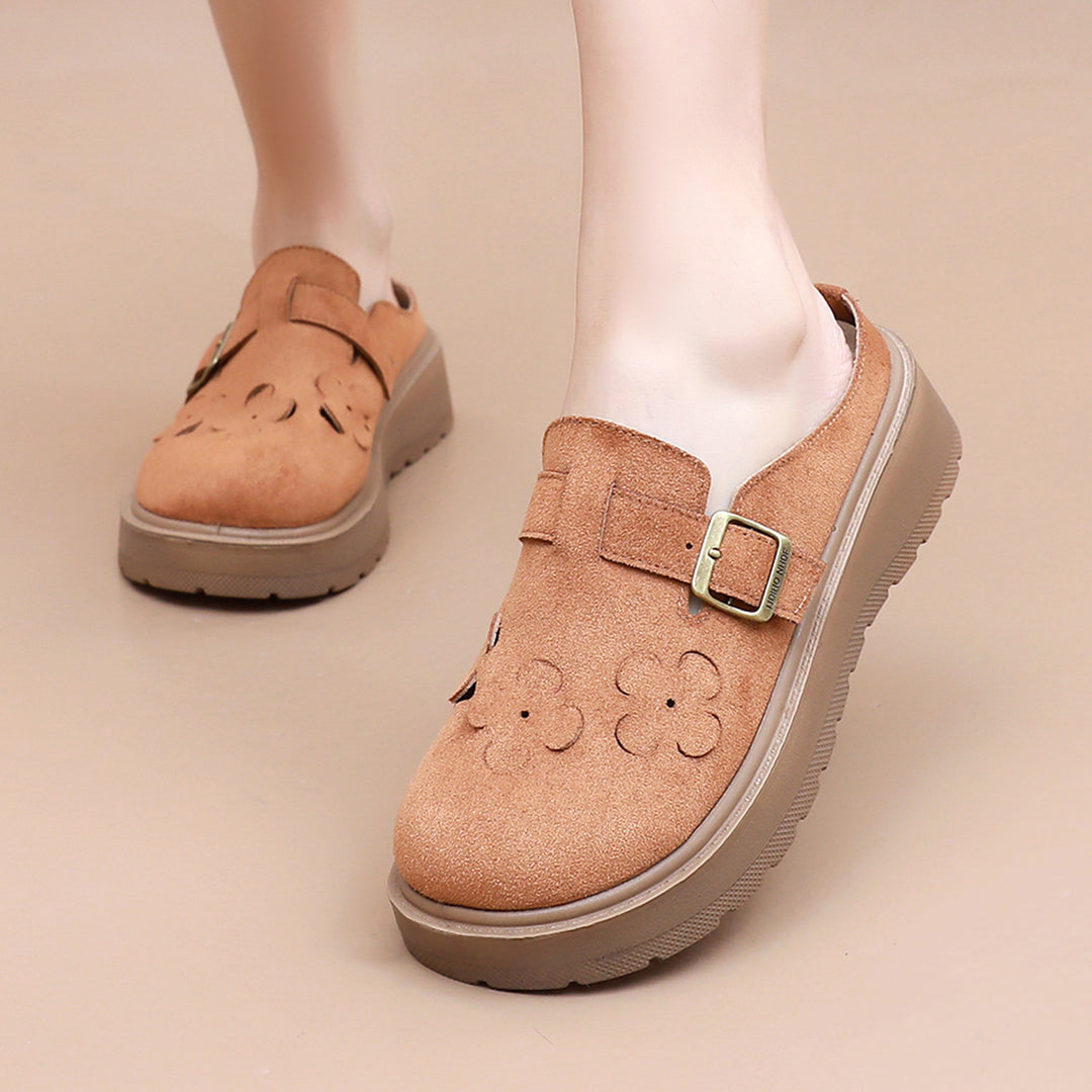 Damen Clogs mit dekorativen Blumenapplikationen und komfortabler Sohle R&B