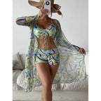 Damen Bikiniset mit lässigem Strandcover R&B