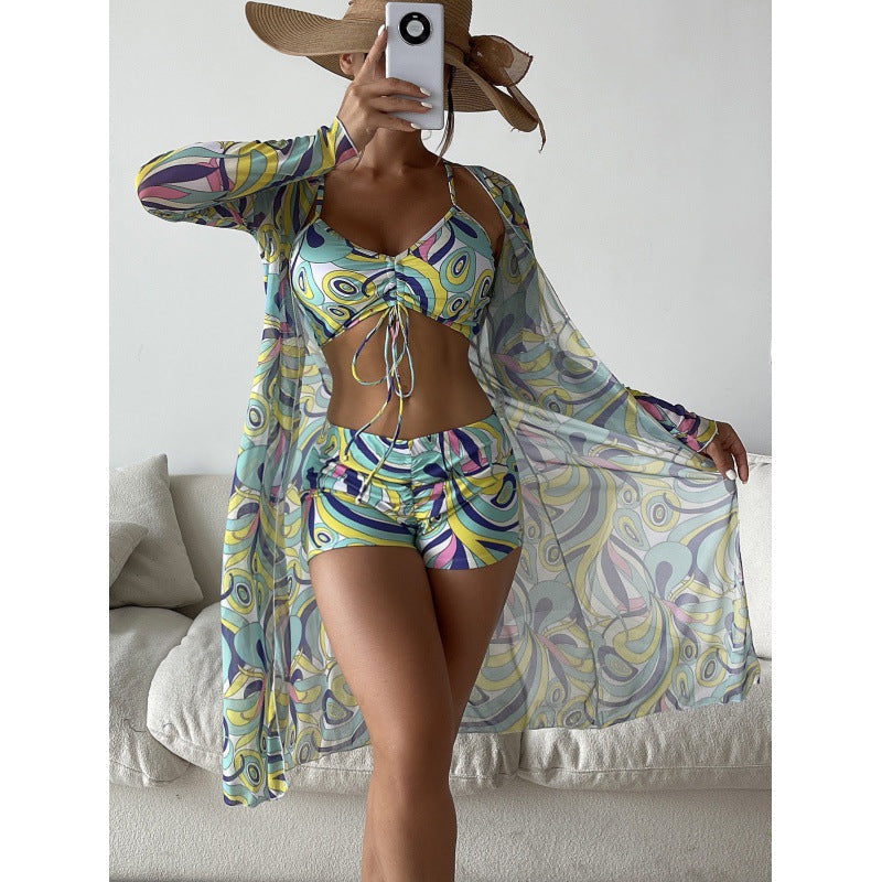 Damen Bikiniset mit lässigem Strandcover R&B