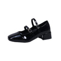 Damen Hochglanz Ballerinas mit verstellbaren Riemchen