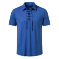 Herren Poloshirt mit modernem Schnürdesign und hochwertiger Baumwollqualität