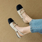 Damen Slingback-Ballerinas mit eleganter Schnallenverzierung