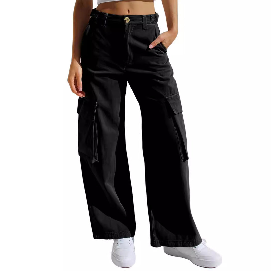 Damen Cargo-Hose mit praktischen Seitentaschen und lässigem Schnitt R&B
