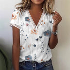 Damen Glitzernde V-Pullover Bluse