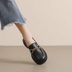 Damen Mokassin-Slipper mit elegantem Schnallenakzent und komfortabler Sohle