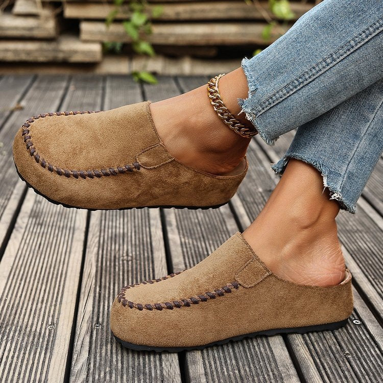 Damen Bequeme Clogs aus hochwertigem Wildleder R&B