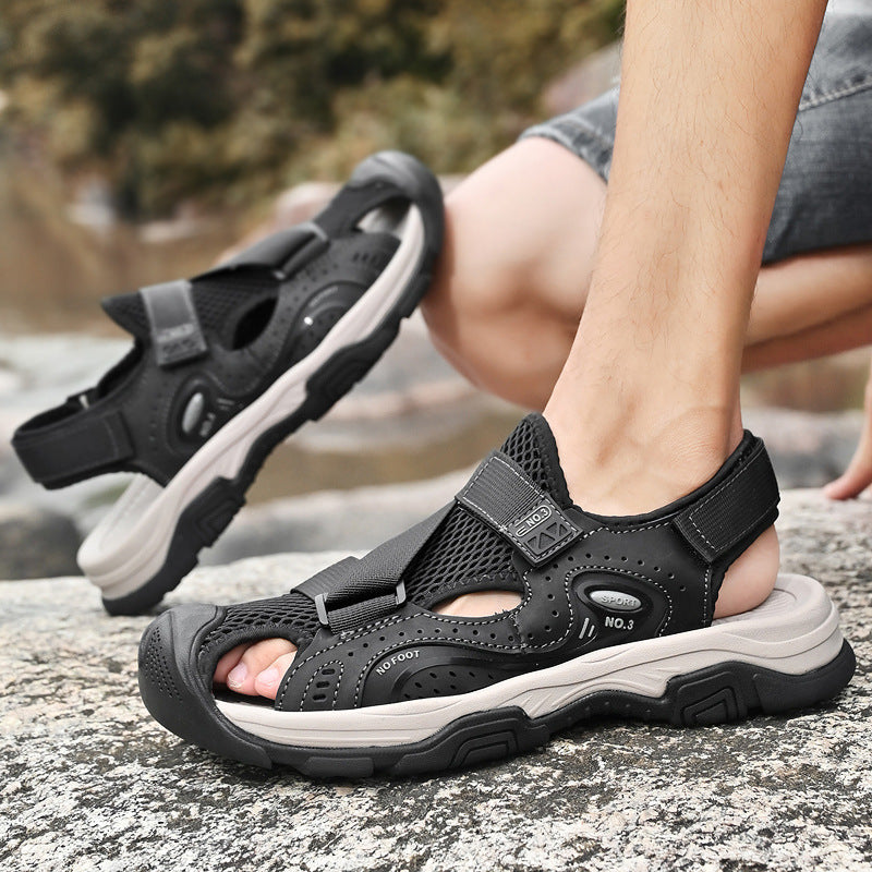 Damen Sportliche Outdoor-Sandalen mit verstellbarem Riemen und rutschfester Sohle R&B
