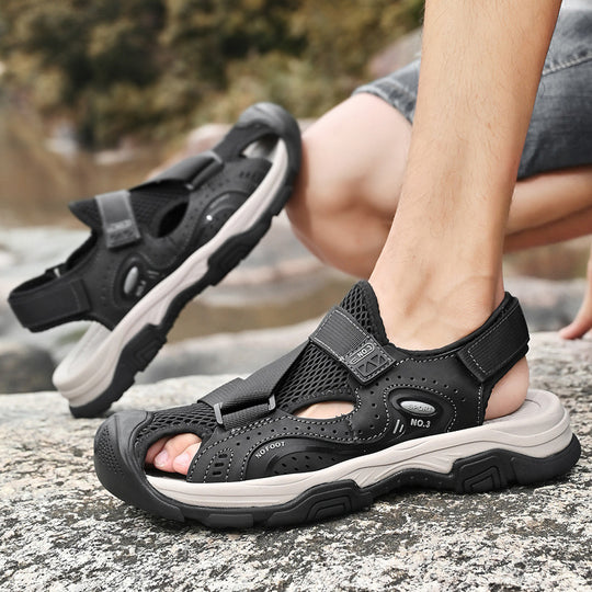 Damen Sportliche Outdoor-Sandalen mit verstellbarem Riemen und rutschfester Sohle R&B