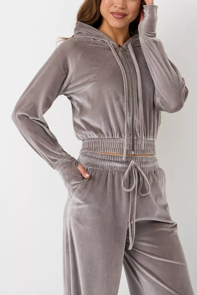 R&B | Minimalismus Fleece Kapuzenpullover und Jogginghose Zweiteiler Satz