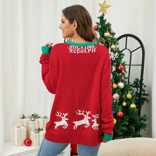 Damen Kuscheliger Weihnachtspullover R&B