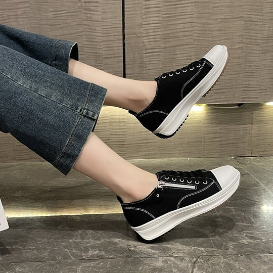 Damen modische Sneakers mit praktischem Reißverschluss und atmungsaktivem Obermaterial R&B