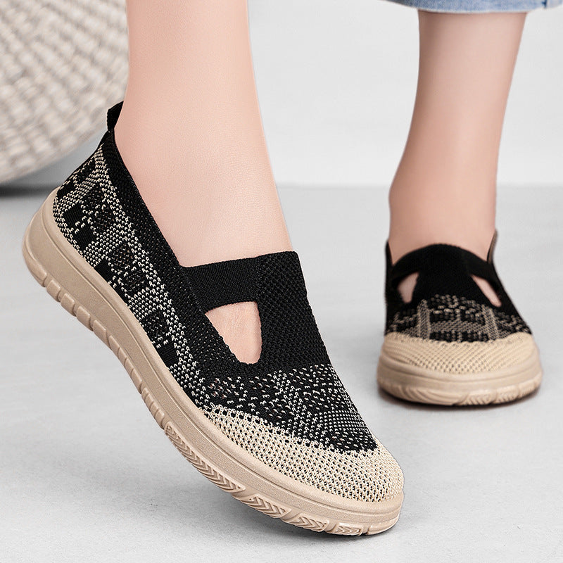Damen Atmungsaktive Slip-On Clogs mit elastischer Struktur