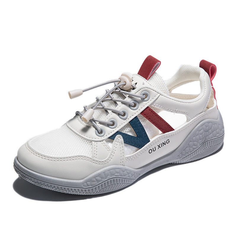 Damen elegante Freizeitsneaker mit atmungsaktivem Mesh-Obermaterial und rutschfester Sohle R&B