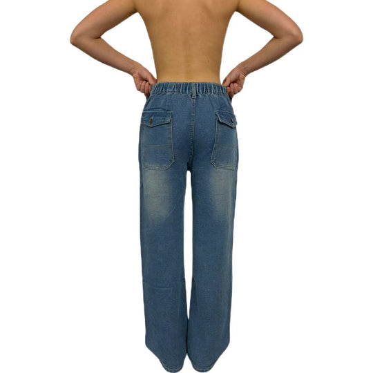 Damen High-Waist Jeans im Vintage-Stil R&B