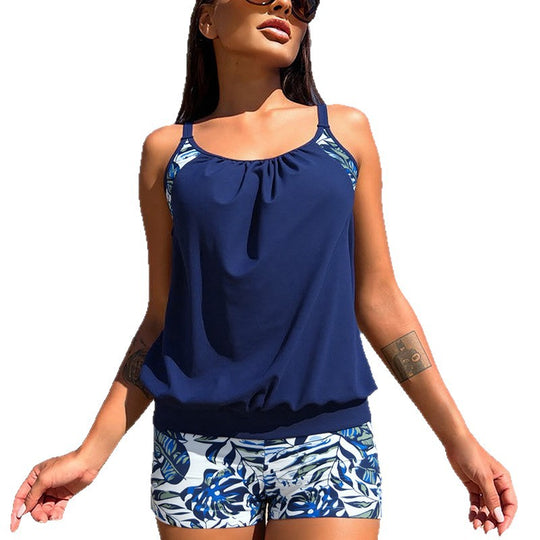 Damen Tankini-Set mit floralem Muster und bequemen Shorts R&B