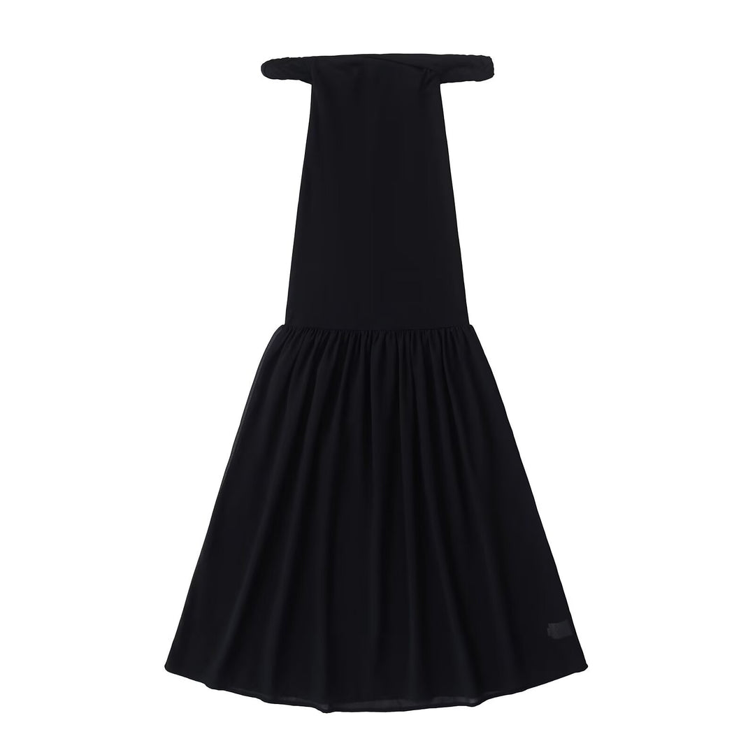 Damen Maxi-Kleid mit elegantem Schößchen R&B