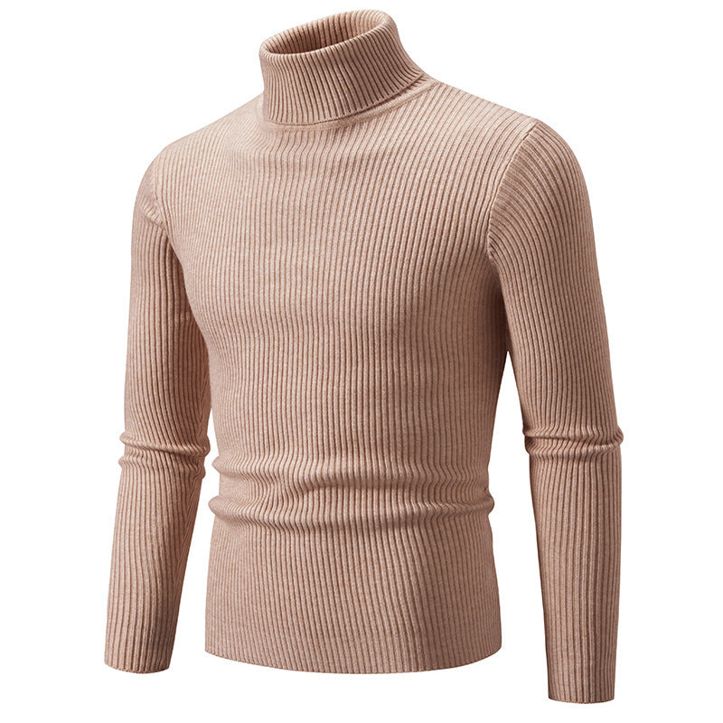 Herren feiner Rollkragenpullover aus langlR&Bigem Strickmaterial R&B