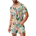 Herren Kurzoverall mit lR&Bhaftem Blumenmuster R&B