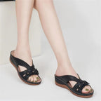 Damen Bequeme Sandalen mit floralem Design und atmungsaktiver Oberflächenstruktur R&B