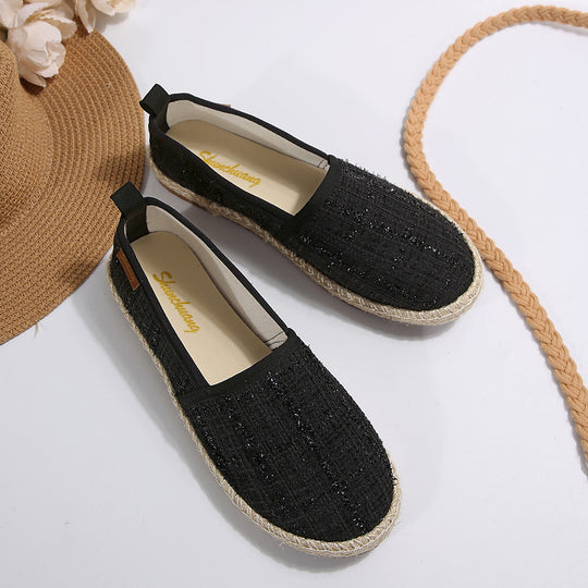 Damen Espadrilles mit elastischem Obermaterial und komfortabler Sohle R&B