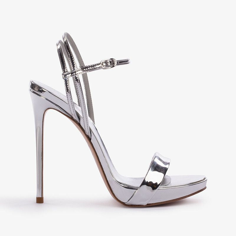Damen elegante High Heel Sandalen mit verstellbarem Riemendesign R&B