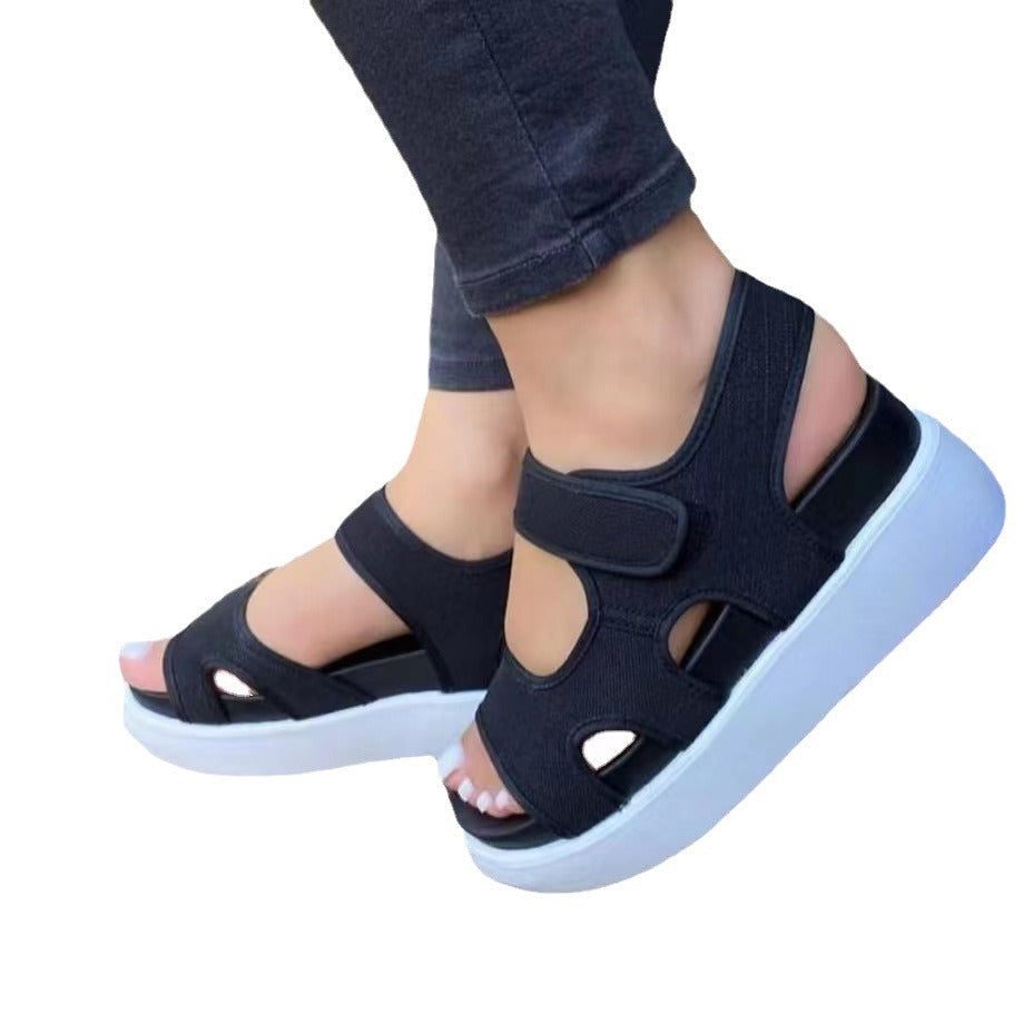 Damen Sportliche und farbenfrohe Sandalen mit Velcro-Verschluss