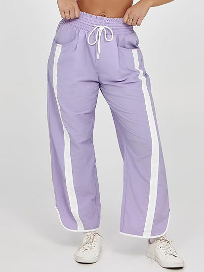 Damen lässige Freizeithose mit Seiteneinsätzen R&B