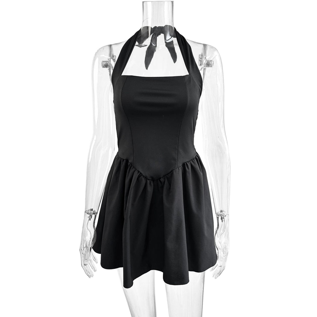 Damen Hochgeschlossenes Minikleid mit voluminösem Rock R&B
