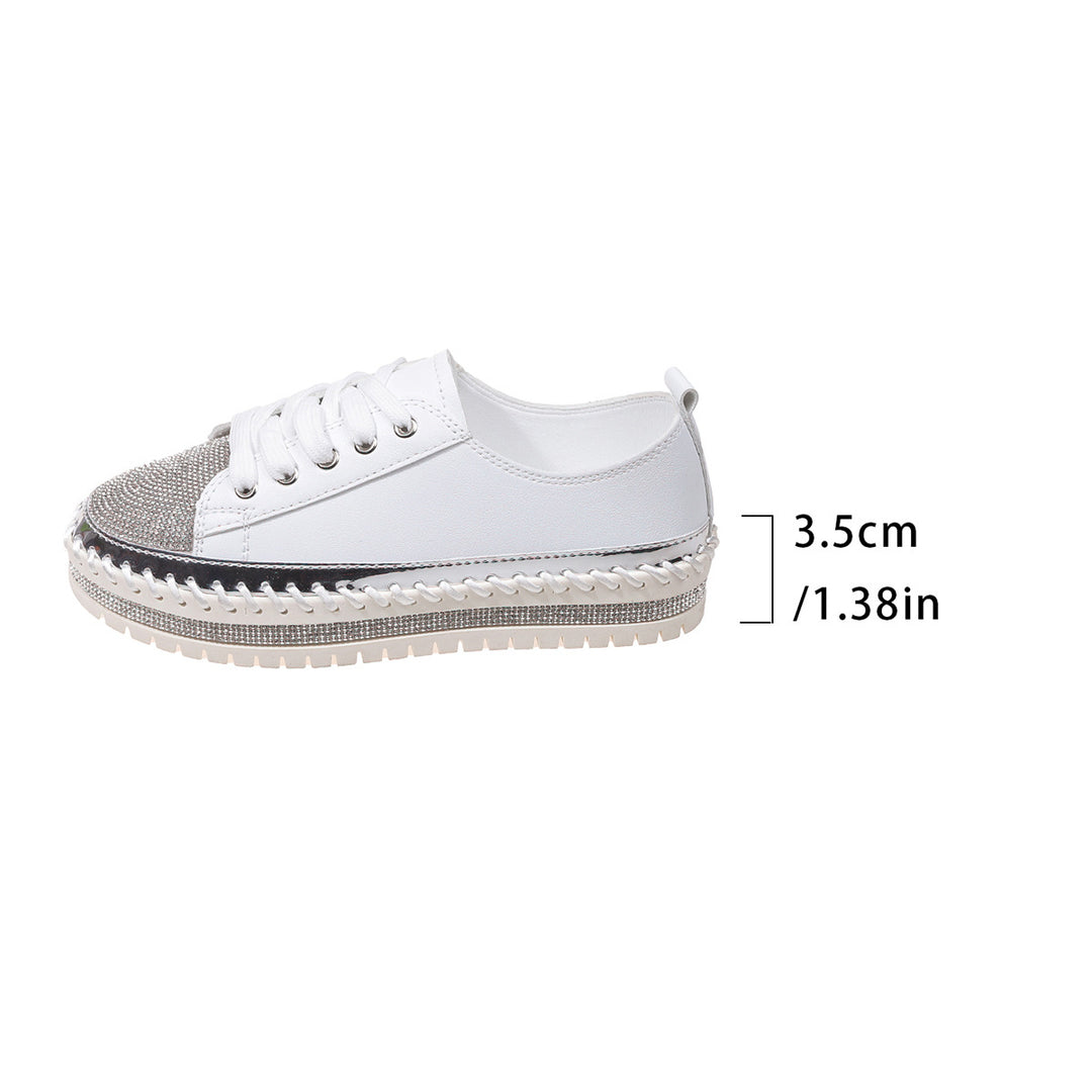 Damen modische Komfort-Sneaker mit Glitzer-Details und atmungsaktiver Sohle R&B