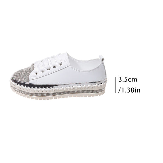 Damen modische Komfort-Sneaker mit Glitzer-Details und atmungsaktiver Sohle R&B