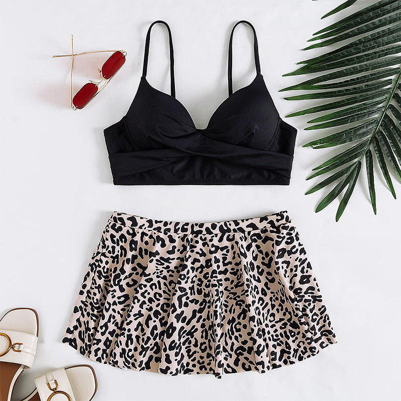Damen Badeset mit Wickelrock und Bikinitop R&B