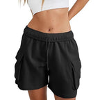 Damen lässige Freizeithose mit komfortablem Gummibund und praktischen Seitentaschen R&B