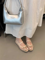 Damen Ballerinas mit zartem Schleifen-Design und Perlverzierung R&B
