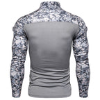 Herren Sportlicher Langarmpullover mit hohem Kragen und Reißverschluss