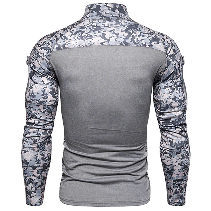 Herren Sportlicher Langarmpullover mit hohem Kragen und Reißverschluss