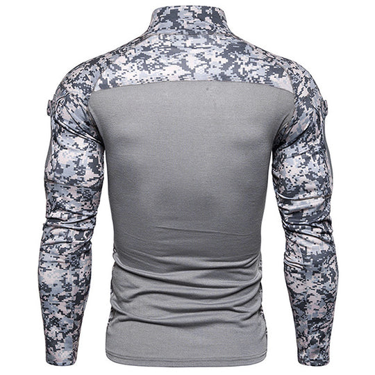 Herren Sportlicher Langarmpullover mit hohem Kragen und Reißverschluss R&B