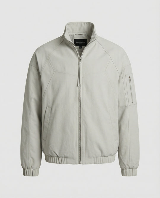 Herren leichter funktionaler Blouson mit Raglanärmeln, Zweiwege-Reißverschluss und Kordelzugsaum R&B